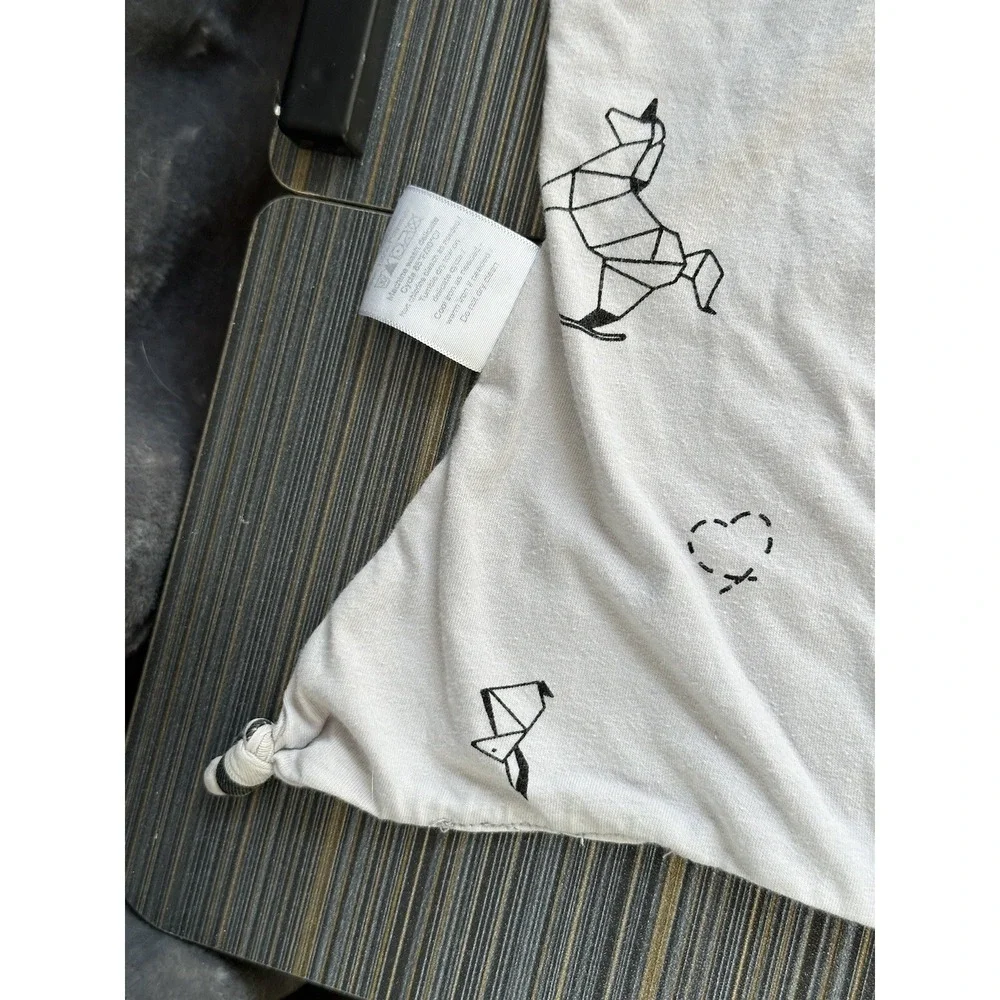Gootoosh Baby Organic Cotton Boutique Bunny Rabbit Knotted‎ Lovey Blanket
